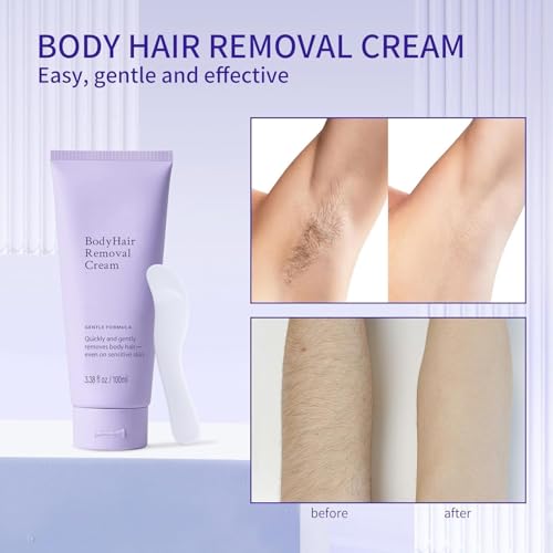 Hair Removal Cream for Women: Facial, Body, BikiniArms, Legs -Gentle Depilatory Cream for Sensitive Skin (3.38 Fl Oz(Pack of 2))