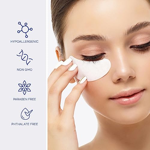 Hyaluronic Acid and Collagen Under Eye Patches - Anti-aging, Reduces Eye Bags & Wrinkles, Firming & Hydrating Eye Pads - Cruelty Free Korean Skin Care - All Skin Types - 5 Pairs