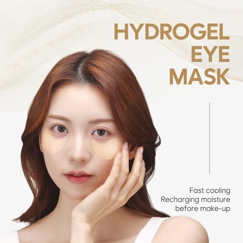 Gold & Royal Jelly Hydrogel Eye Patch 60ea (30pairs) - Revitalizing Eye Mask with Royal Jelly, Mugwort for Nourishing Under Eye Care, for Puffy Eyes, Eye Bags