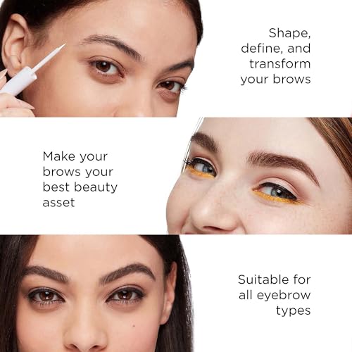 Arches and Halos 2 in 1 Defining Eyebrow Pencil and Powder - Brow Powder with Spoolie Brush - Shape and Fill for Natural Look - Charcoal - 0.017 oz