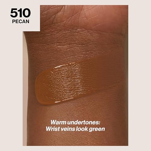 Revlon Liquid Foundation, ColorStay Face Makeup for Combination & Oily Skin, SPF 15, Medium-Full Coverage with Matte Finish, 510 Pecan, 1 Fl Oz