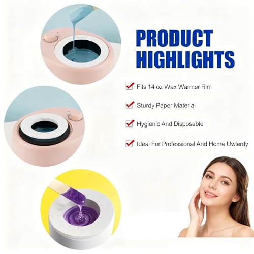 30 Pieces Clean Collars Ring for Wax Warmer, Universal Protective Collars for Wax Pot, Waxing Supplies (30 Pack)