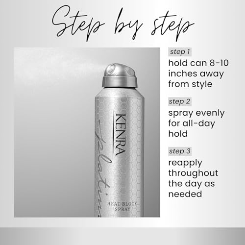 Kenra Platinum Heat Block Spray 22 | Heat Protecting Hairspray | High Hold For Ultimate Style Longevity | Clean Release From Hot Tools | All Hair Types