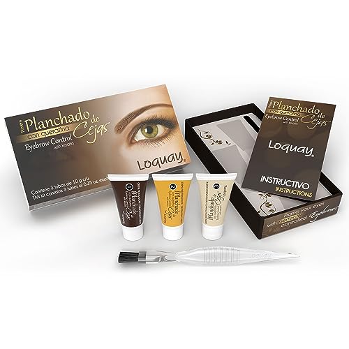 Planchado de Cejas Keratin Eyebrow Straightening Control Kit, 3 Step Treatment, 3 Tubes, 10g Each, Professional Use, Includes Comb