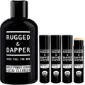 RUGGED & DAPPER Men's Lip Balm & Face Cleanser Bundle: Hydrates, Moisturizes, Protects - Skincare Bundles