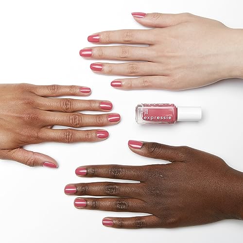 essie Expressie Nail Polish, Quick-Dry Hot Pink Nail Polish, Vegan, Crave The Chaos, 0.33 fl oz
