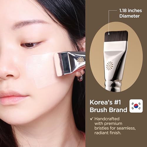 Piccasso Brush FB11 Spatula Brush ? Professional Foundation Brush for Liquid Makeup, Flat and Soft Bristles for Seamless Application, Ideal for Liquid Foundation and Cream Face Makeup, Korean Product