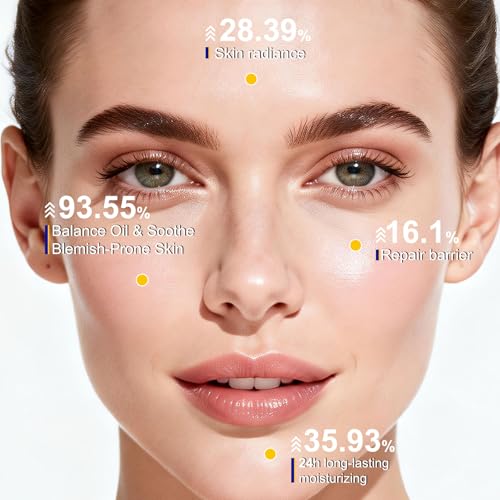 Hyaluronic Acid & Niacinamide Face Serum for Men with Vitamin B5, Ceramides & Collagen: Soothing Hydrating Gel for Redness, Dryness & Itching - Barrier Repair for Sensitive Skin - 2.03 fl oz