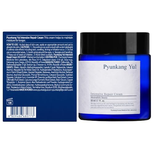 Pyunkang Yul PKY Intensive Repair Cream - Ceramide Moisturizer for Dry Skin with Shea Butter & Macadamia Oil, 1.7 Fl. Oz