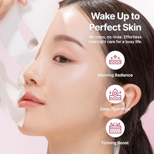 Collagen Hydration Mask, 100-Dalton Ultra-Low Molecular Collagen & Peptide Complex, Deep Hydration, Elasticity & Pore Care, 34g / 1.19 oz (1 Sheet) x 4ea