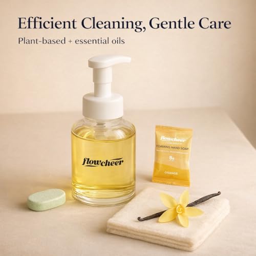flowcheer Foaming Hand SoapTablets Refill, 12 Pack (Makes 12 x 9 fl oz), Eco Hand Soap Refills, Plant-Based, Natural Scents, Works with Any Foaming Dispenser,Variety Fragrance, No Plastic Bottle