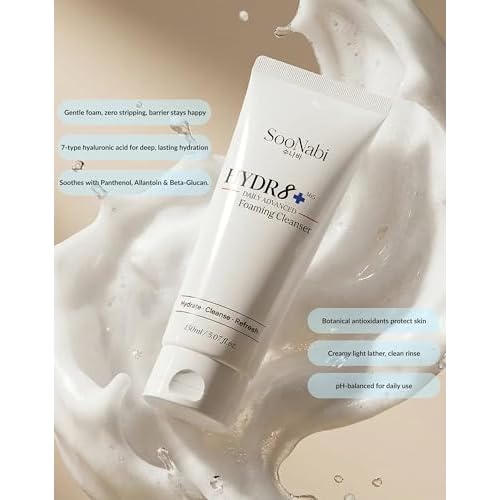 HYDR8+ 365 Daily Advanced Foaming Cleanser 150ml Gentle Hydrating Face Wash for All & Sensitive Skin | 7 Types of Hyaluronic Acid, NB-P Complex, Beta-Glucan, Panthenol | Vegan | pH Balanced