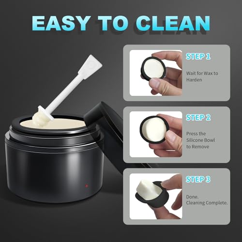 Galdino Nose Wax Kit Men & Women, Nose Hair Wax Kit With 30 Sticks, Painless Nose & Ear Hair Removal, Usb Fast Heat Mini Wax pot, Smart Constant Temp