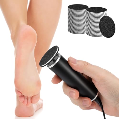 Electric Callus Remover for Feet, FSA Eligible Items List, Foot File Grinder Tool with Replacement Sandpaper Disk and Nail Drill Bits, HSA Approved Products Only