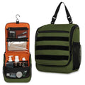 GRIO Tactical Toiletry Travel Bag Men Women,Travel Toiletry Organizer,Hanging Kit Hygiene Bag,Bathroom Essentials Men's Toiletry Bag for Short Trips and camping(Green)