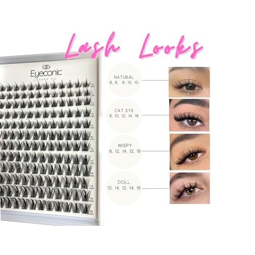 KIARA SKY LASH Cashmere Volume Lash Extensions | Premium Cashmere Lash Extensions | Soft Semi-matte natural finish | For Professional Eyelash Extensions Use Only | Black, (D-0.03-8MM)