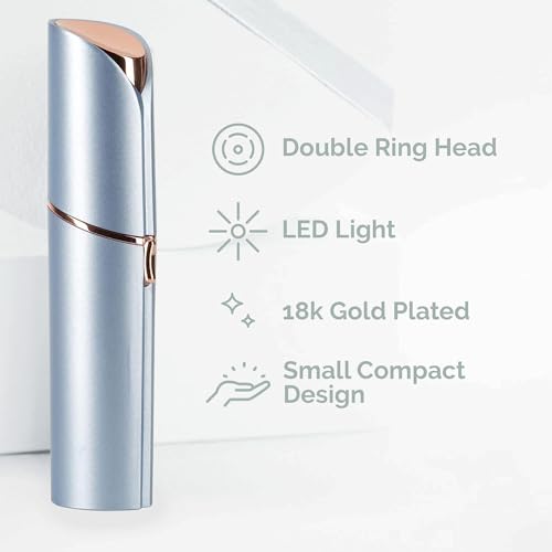 Facial Hair Removal for Women, Painless Hair Removal Device Lady Face Electric Razor for Lip, Chin,arms with USB Rechargeable Included 2 pc Replacement Heads