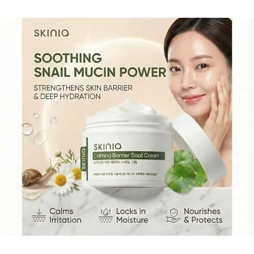 Calming Barrier Snail Cream 92%.This moisturizing formula helps nourish and rejuvenate your skin while supporting natural barrier function. Contains 92% of snail mucus filtrate.