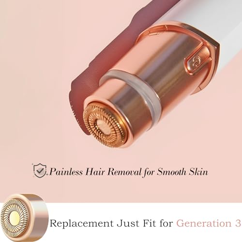 Finishing Touch Flawless Facial Hair Remover, Generation 3 Replacement Heads with 18 Karat Gold-Plated Head, 3 Pack
