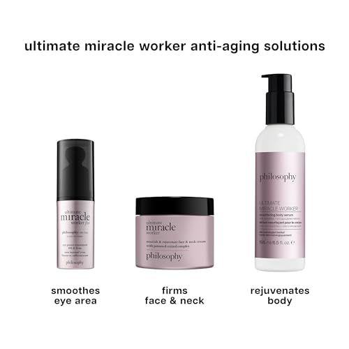 philosophy ultimate miracle worker resurfacing body serum - with retinol, hyaluronic acid & peptides - clinically proven to immediately double skin's moisture and reduce crepiness - 6.5 fl oz