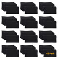 60 Pack 8.07"L* 4.72"W Canvas Makeup Bags Bulk Pencil Zipper Pouch DIY Craft Stationary Storage Bag (Black 60pcs)