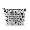 BWWKTOP Country Singer Makeup bag Singer Lyrics Gift Here's Your One Chance Fancy Don't Let Me Down Musical Makeup Zipper Pouch Bag Country Music Merchandise (Let Me Down)