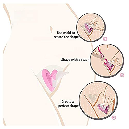 Pubic Hair Stencils for Women - Bikini Shaving Stencil Kit with 7 Reusable Shapes, Bikini Trimmer Templates for Intimate Grooming and Pubic Hair Styling