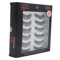 Red Cherry Eyelashes #43 - Multipack 6 Pairs Professional Full Black False Eyelashes Handmade Natural Cruelty-Free Vegan-Friendly