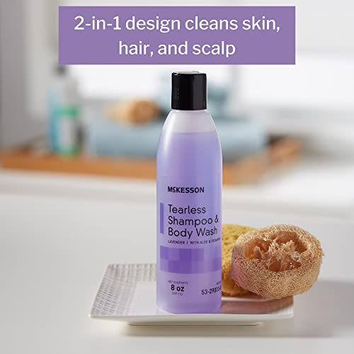 McKesson Tearless Shampoo and Body Wash with Aloe and Vitamin E, Lavender Scent, 8 oz, 1 Count