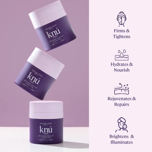 MICHAEL TODD Beauty KNU Cream ? Face Lifting, Brightening & Tightening Cream ? For Moisturizing & Rejuvenating ? With Bakuchiol, Peptides & Snail Secretion ? For All Skin Types ? 1.68 fl oz/50 mL