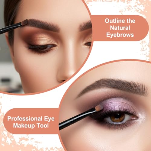 300PCS Disposable Angled Eyebrow Brushes, Bulk Brow Tint Brushes, Eye Makeup Brush Eyeliner Brush Tinting Flat Tapered Eyebrow Concealer Brush for Women Girls Salon Beauty Cosmetic Tool
