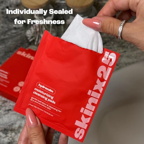 Hydracalm Facial Cleansing Pads ? 20 Individually Wrapped Cotton Wipes for Sensitive & Dry Skin | On-the-Go Face Wipes for Travel, Gym & Daily Skincare