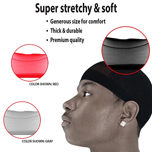 24 Pcs Wave Cap Stocking Stretch Compression Long Lasting Lightweight Comfortable Fit Durable Skull Headwear