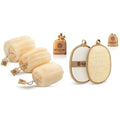 Premium Natural Egyptian Shower Loofah Sponge and Loofah Pad Bundle, Made with Natural Egyptian Shower Loofah Sponge That Gets Your Body Clean
