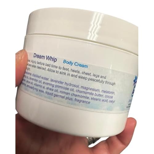 Diva Stuff Dream Whip Magnesium and Hemp Enhanced Night Body Cream for Relaxation and Bedtime Routine, Lavender Chamomile ? 8 oz (Made in the USA)