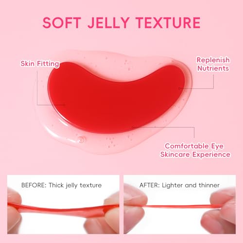 Watermelon Niacinamide Lip & Eye Mask Set - Hydrating Collagen Lip Masks + Eye Pads, Nourishing Skincare for Lips & Eyes (12 Packs)