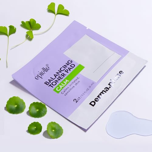 Epielle Balancing Toner Pads 5 Packs Individually Wrapped, Calming & Hydrating Irritated, Sensitive Skin with CICA & Salicylic Acid, Cotton Gauze & Glutathione Jelly, Korean Skin Care (5 Toner Pads)
