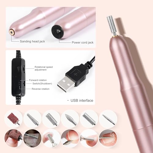 Acrylic Nail Kit Starter Set Acrylic Powder with Nail Drill U V Light Professional Tools with Decoration Everything for Beginners Home Salon Gifts (Clear/White/Nude)