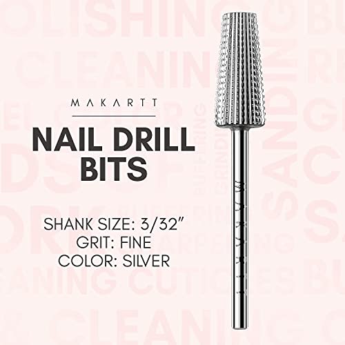 Makartt Nail Drill Electric Nail File Machine JD700 with Nail Drill Bits Fine Efile Bits Tungsten Carbide Bundle