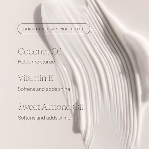 Raw Sugar The Moisture Smoothie Shampoo and Conditioner with Coconut Oil, Agave, & Sweet Almond Oil, Hydrates & Nourishes Dry Hair, Formulated without SLS/SLES or Parabens