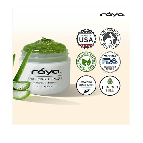 Raya Chlorophyll Masque (607) | Tightening Facial Treatment Mask for All Skin | Reduces Fine Lines and Wrinkles | Skin Tightening Mask for Face Skin Care | Face Masks Skincare