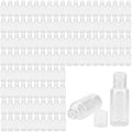 120 PCS 1oz/30ml Clear Empty Travel Bottles, Round Empty Bottles with Flip Cap, Plastic Sample Bottle Container for Shampoo Lotions Shower Gel Makeup
