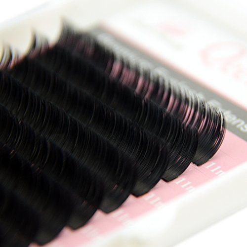 Matte Mink Flat Eyelash Extension 0.25 D Curl 9mm Ellipse Eyelashes False Mink Individual Eyelash Extension Professional Salon Used by Qeelasee