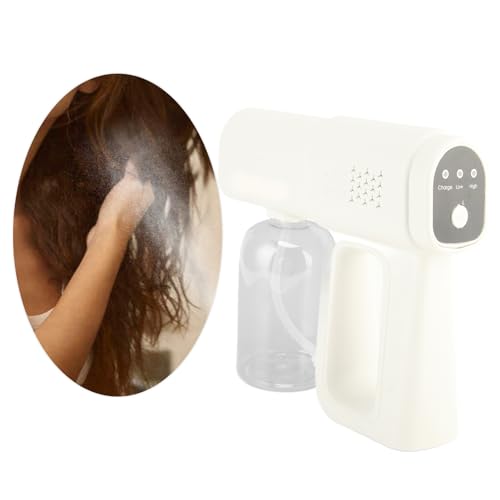 Nanometer Sprayer Machine, Rechargeable Blue Light Sprayer with Electrostatic Atomizer, Cordless Handheld Steam Gun for Skin Hair Home Office Public Places