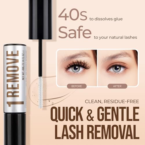 LASHVIEW Lash Remover and Conditioner, 5s Remove Eyelash Clusters Infused with Castor Oil to Improve Eyelash Resilience, Refreshed and Moisturized