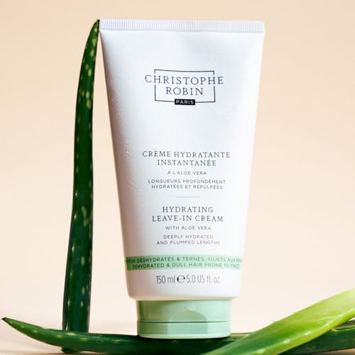 Christophe Robin Hydrating Leave-In Cream With Aloe Vera for Nourishing and Softening Dry Hair - Heat Protecting 5 fl. oz