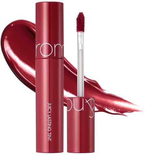 rom&nd Juicy Lasting Tint #12 Cherry Bomb - K-Beauty Vibrant Red Lip Stain for Pure, Glossy, Long-Lasting Hydration & Effortless Natural Radiance