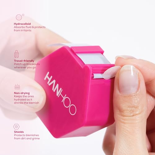 Hanhoo On the Go Blemish Patch, 108 Count, Pimple Patch Dispenser, Shrinks Pimples, Protects from Finger-picking and Dirt, Absorbs Fluid, Acne Spot Patches, Invisible Pimple Patches, Korean Skincare