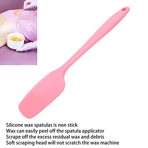 Silicone Spatula For Waxing, Large Silicone Wax Spatula,Reusable Waxing Applicator for Stir Wax,Non Stick Wax shovel for Apply Wax