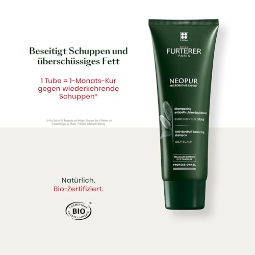 Rene Furterer NEOPUR Scalp Balancing Shampoo - For Dry Scalps Prone to Loose Dandruff - With Wild Ginger & Celery Seed - Dermatologist Tested - 5 fl. oz.